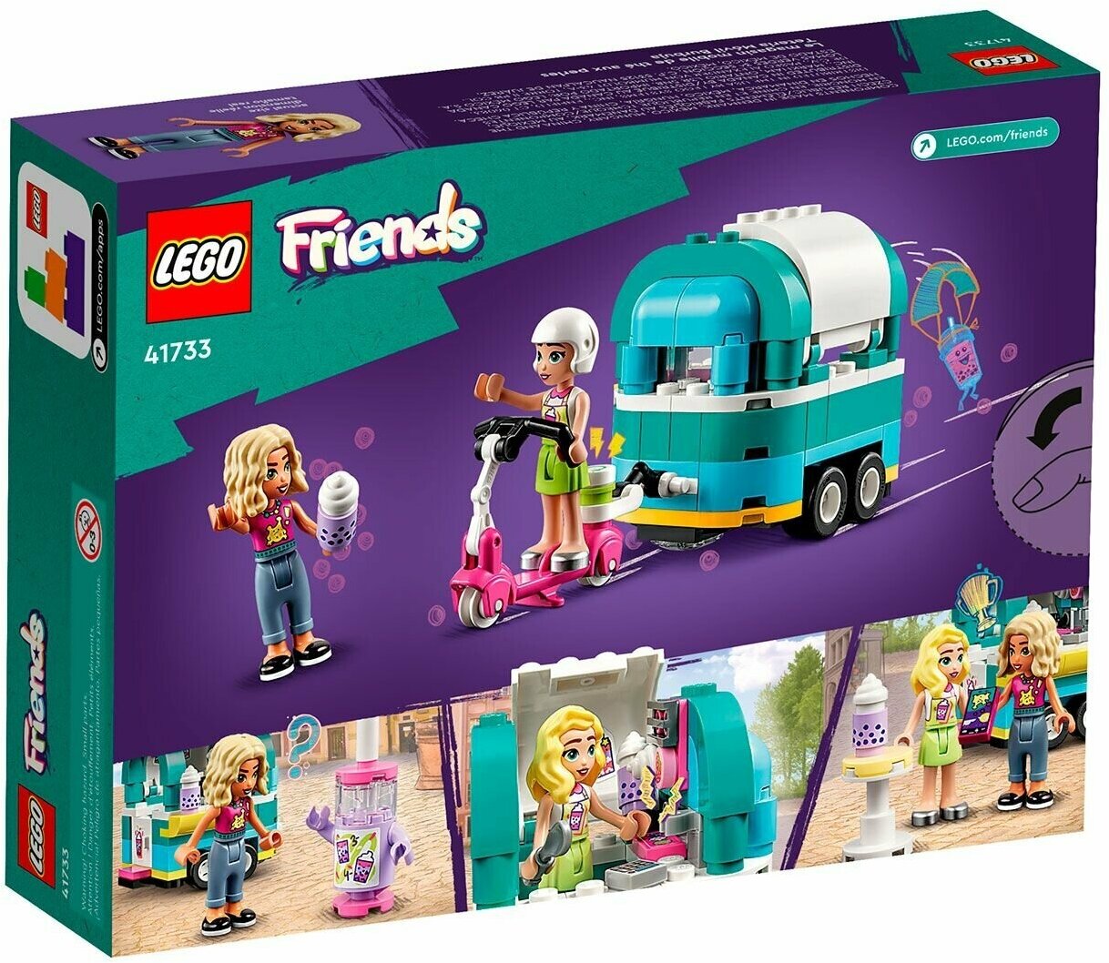 Конструктор LEGO Friends 41733 Передвижное кафе с пузырьковым чаем, 109 деталей, 6+