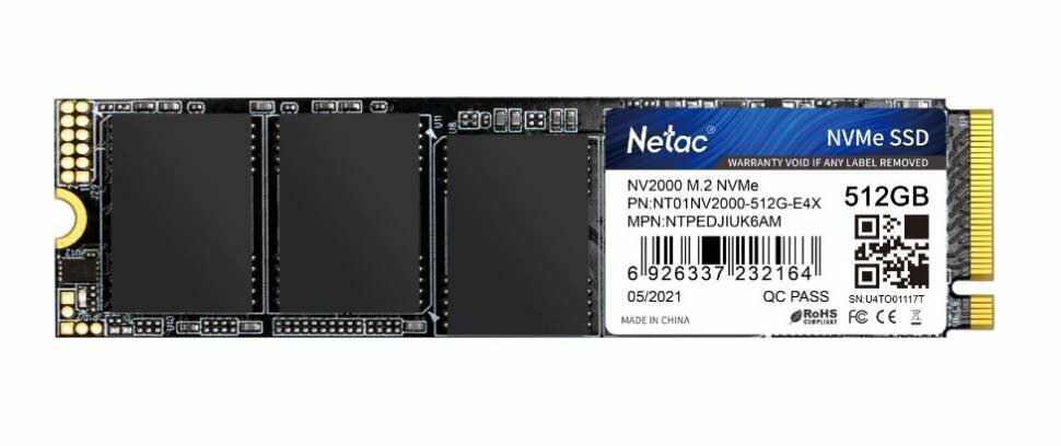 Твердотельный накопитель для комрьютера NETAC 512 Gb NT01NV2000-512-E4X