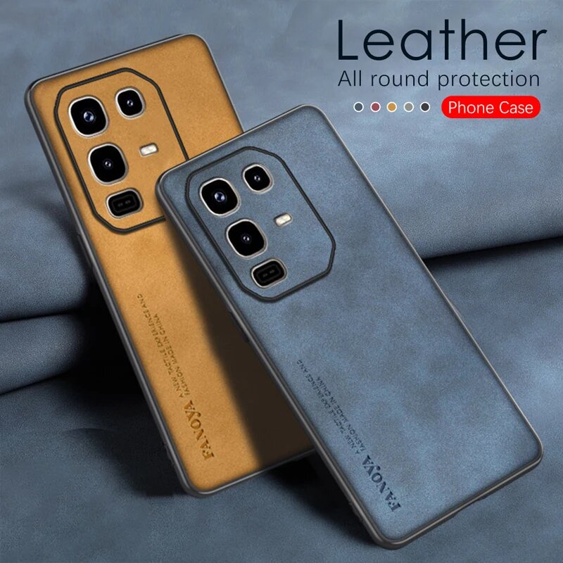 Чехол для Infinix Note 50 Pro + Plus 5G, кожаный силиконовый жесткий противоударный чехол для телефона с полной камерой Infinix Note50Pro + Plus X6856 Shell, Brown, Note 50 Pro Plus — фото 1