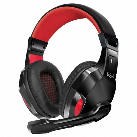 Игровые стереонаушники с микрофоном SVEN AP-G857MV, черный-красный — фото 1