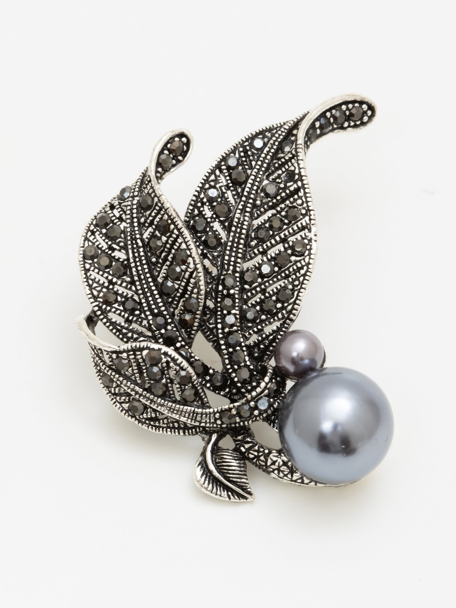 Брошь ЖемАрт, жемчуг имитация, кристалл