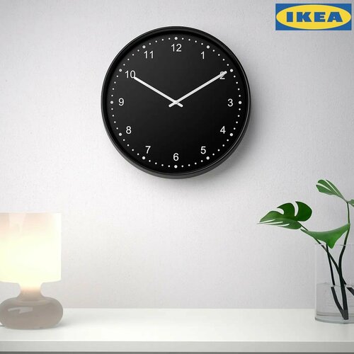 фото Bondis ikea часы настенные, черные, 38 см икеа