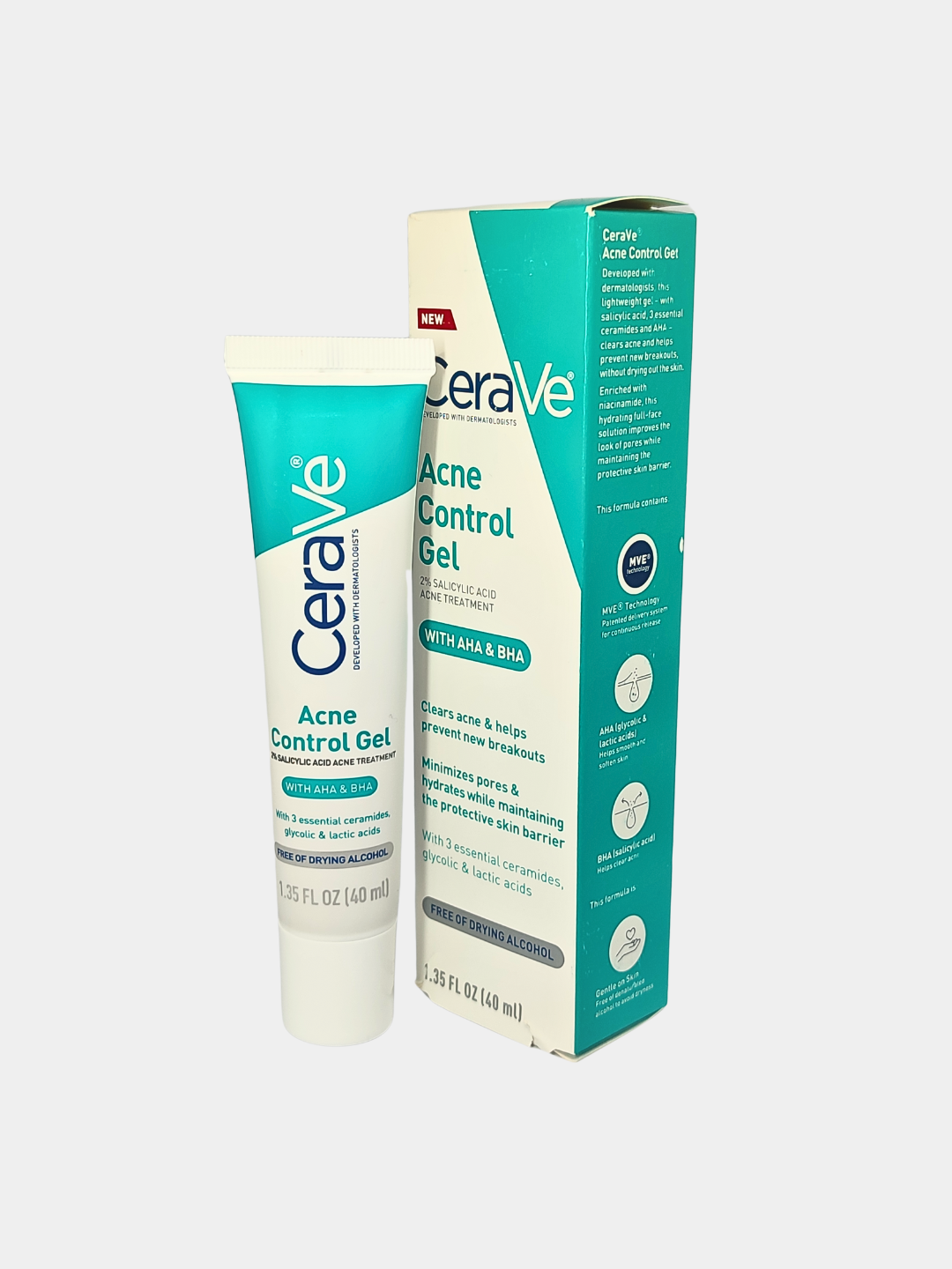 Гель против акне и угревой сыпи CeraVe Acne Control Gel, очищение и увлажнение кожи, 40мл — фото 1
