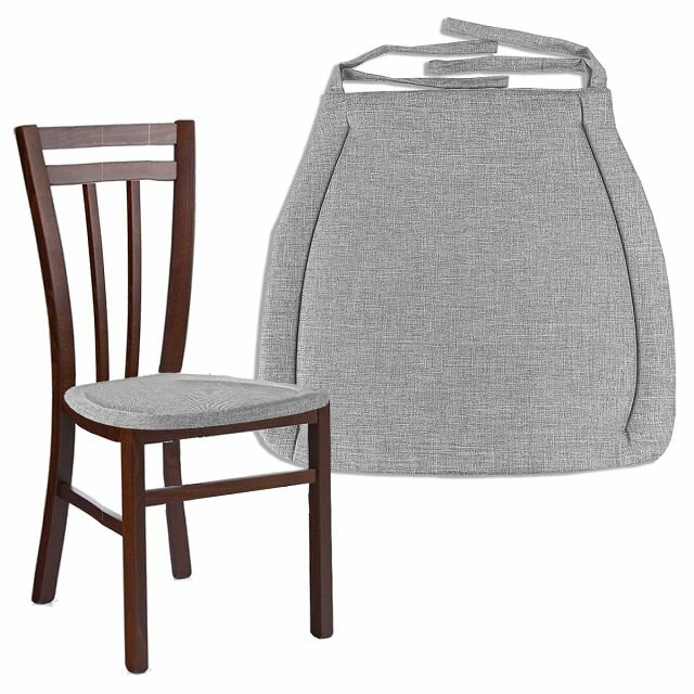 Сиденье для стула Искусственный лен 44х39см серое арт. сфил-сер