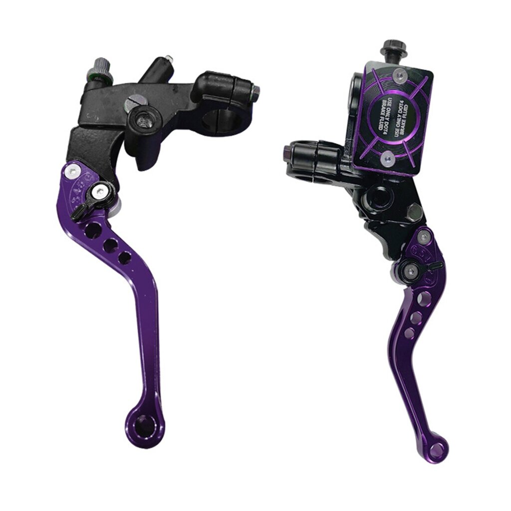 Тормоза мотоциклов Гидравлический насос сцепления и ручного тормоза для мотоцикла - фиолетовый 1 пара