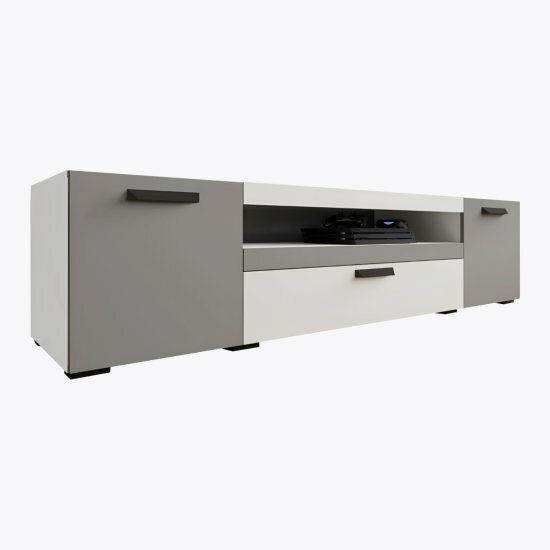 Тумба под ТВ Микон ТВМ-8 белый/серый графит