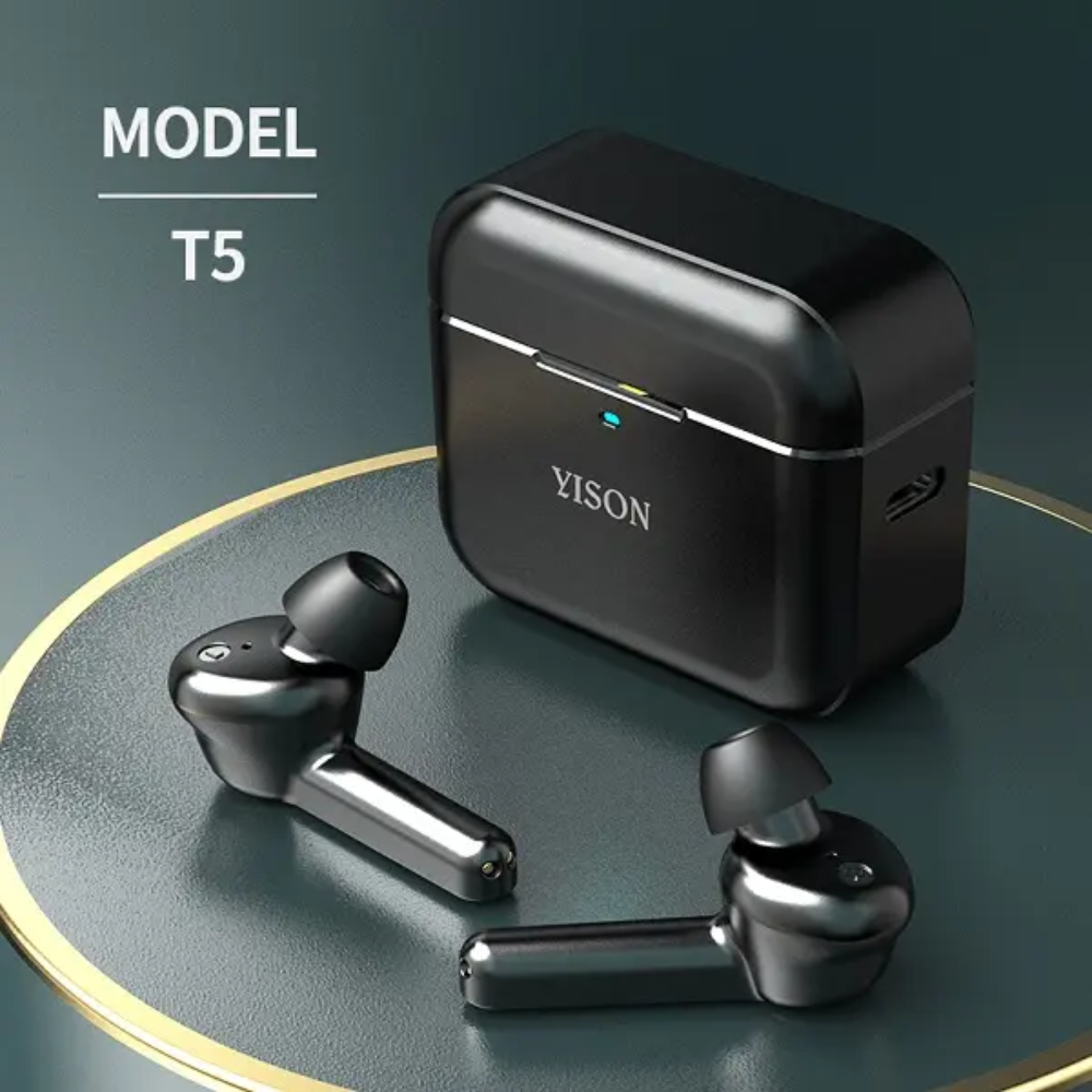 Наушники Yison T5, беспроводные, время зарядки 2 ч, емкость аккумулятора 300мАч