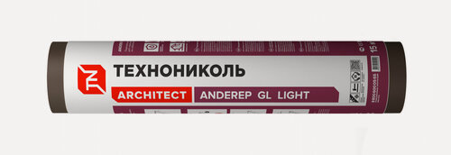 Изображение товара Подкладочный ковер технониколь/SHINGLAS ANDEREP GL LIGHT стеклохолст, рулон 15м2 (15х1м)(код 688461)