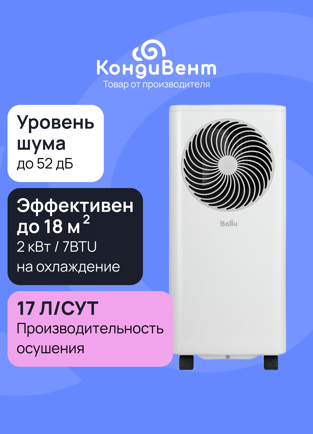 Кондиционер мобильный Ballu Orbis BPAC-07 OR/N6