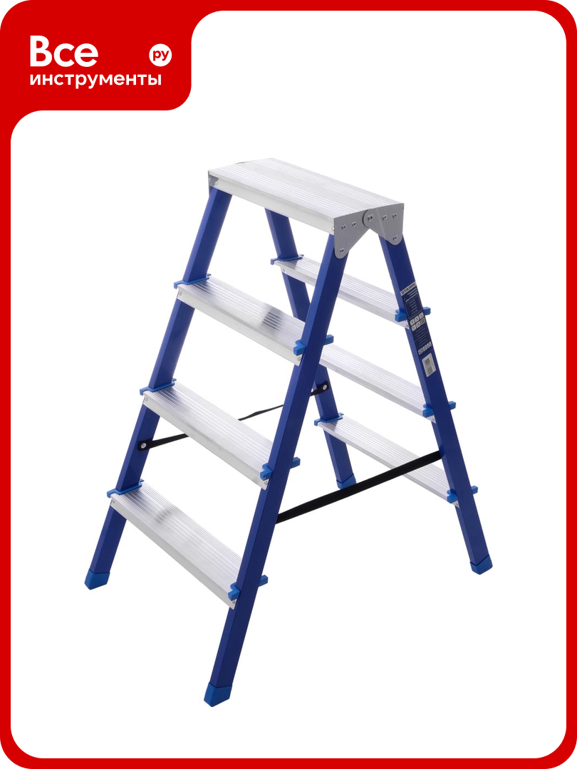 Стремянка STAIRS стальная двухсторонняя 4 ступени CS204
