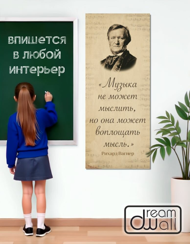 Плакат-баннер для кабинета музыки Рихард Вагнер 50х120 см — фото 1
