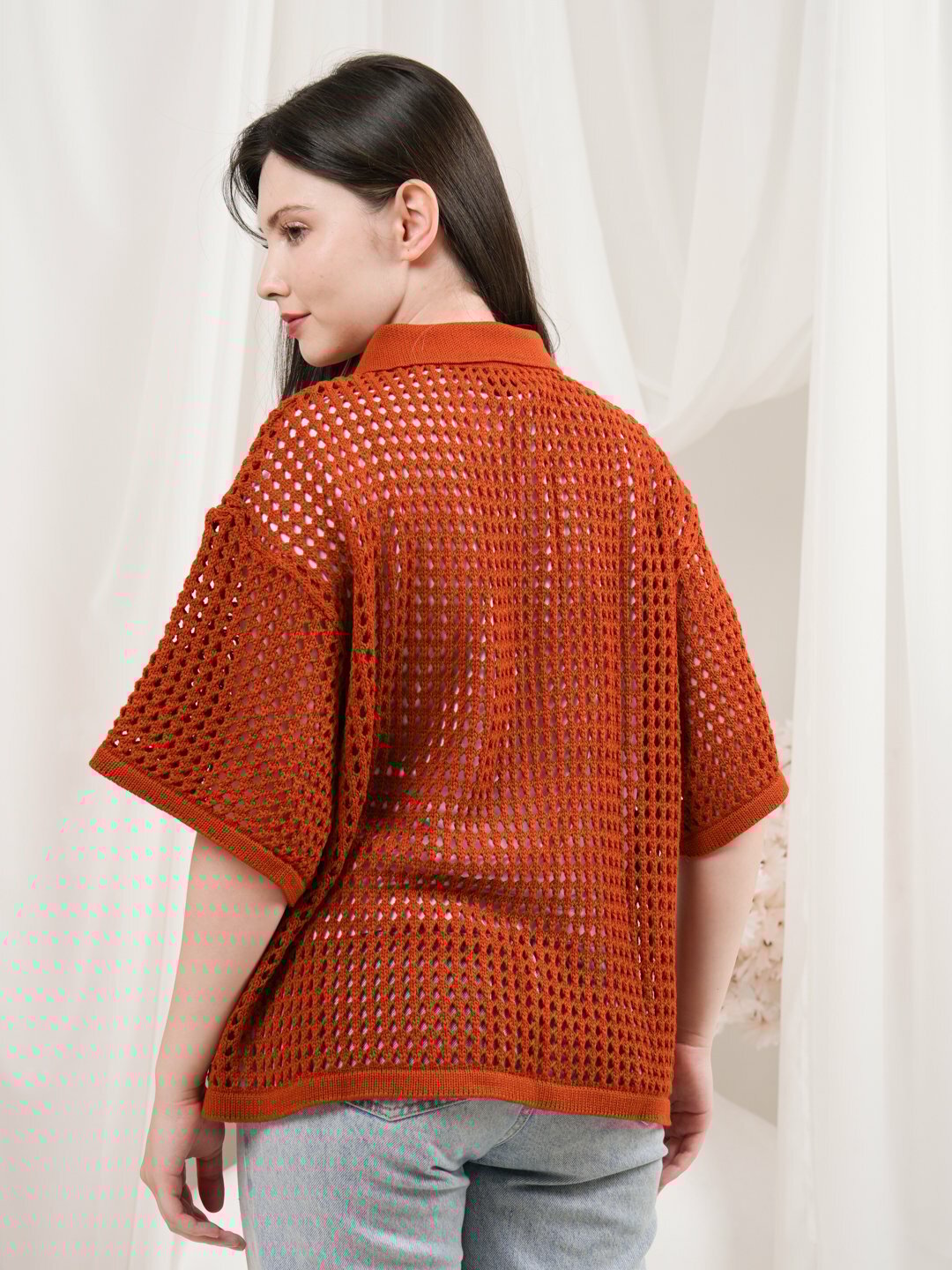 Кардиган Didov TRIKO 2452, размер 48-52, рыжий — фото 1