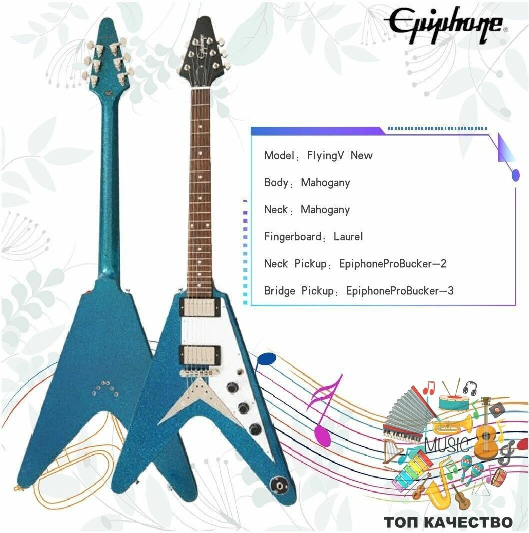 Epiphone Flying V BBS / Профессиональная электрогитара