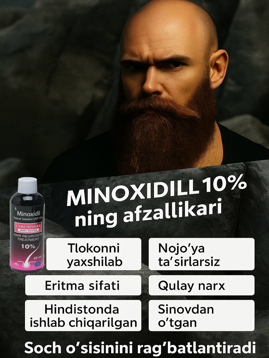 Миноксидил Киркланд10% для роста волос и бороды, Minoxidil Kirkland10% — фото 1