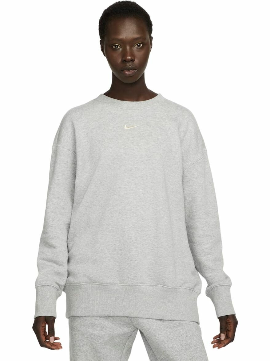 Свитшот NIKE W NSW PHNX FLC OS CREW, размер S, , серый
