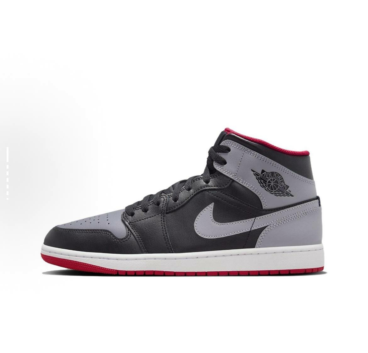 Кроссовки NIKE Air Jordan 1 Mid, размер 44,5, черный/серый