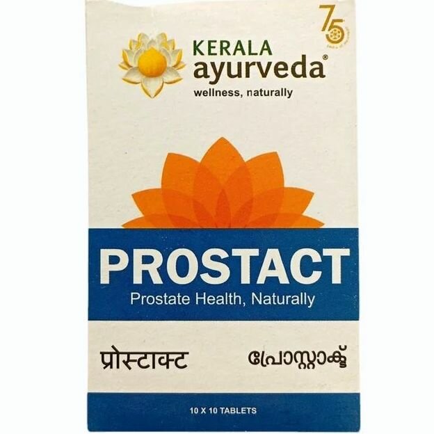 Картинки Простакт Керала при простатите, аденоме простаты Prostact Kerala Ayurveda 100 таб.