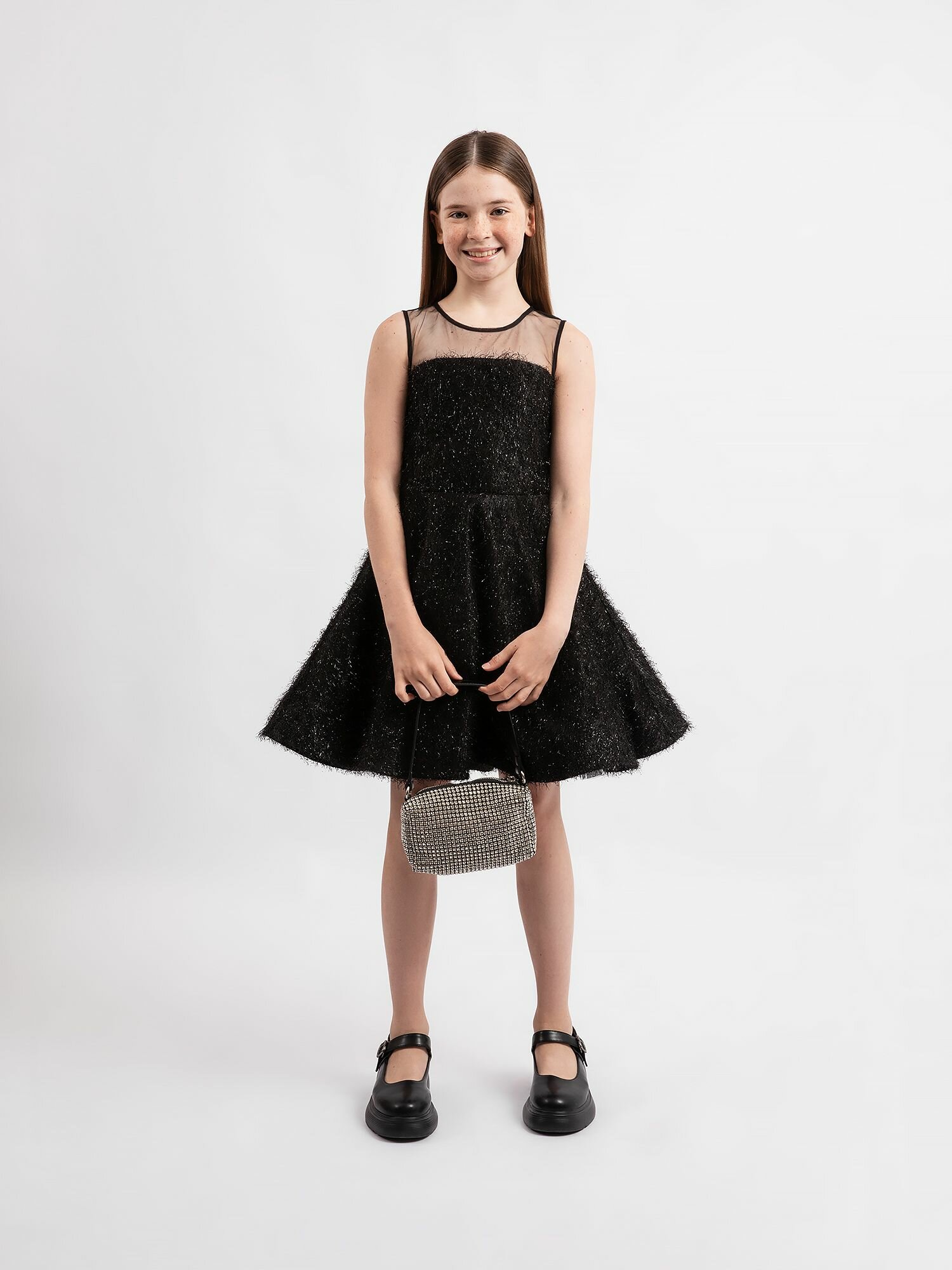 Платье Gulliver, размер 116-60-54, черный