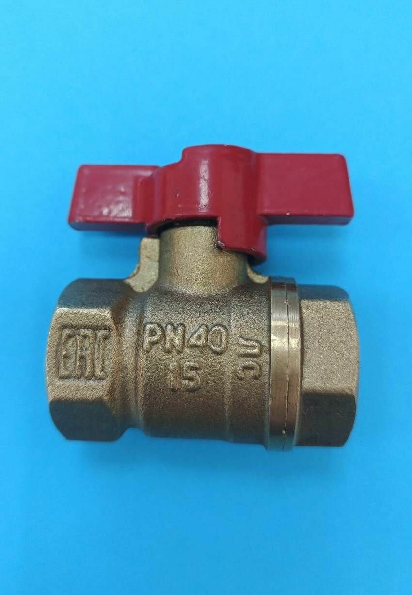 Кран шаровый БАЗ ВР/ВР 1/2" Dn15 Pn40 ручка бабочка
