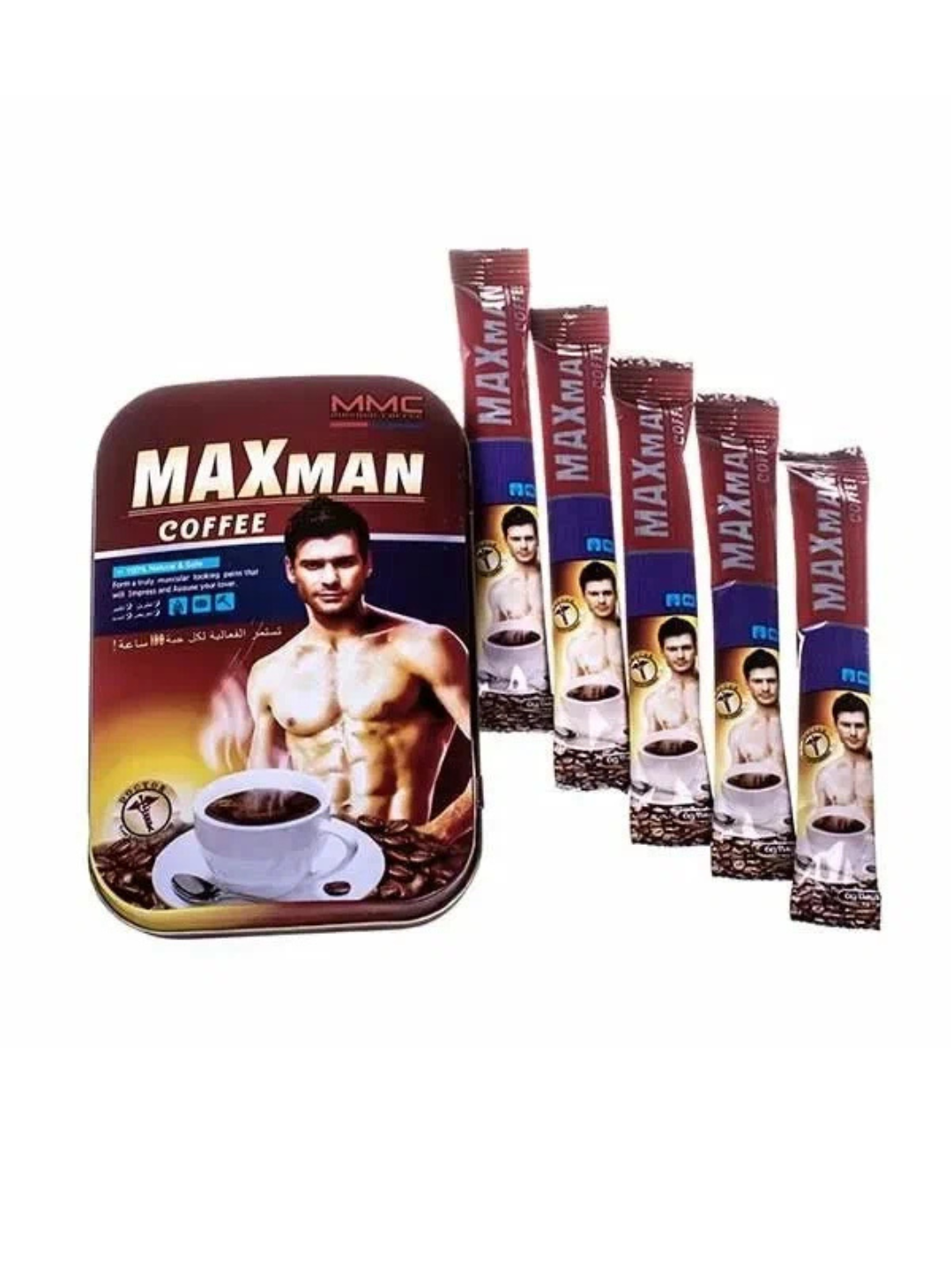 MAXman coffee (кофеин, растительные афродизиаки) средство для повышения эрекции 8 пакетика по 12 гр max men coffee