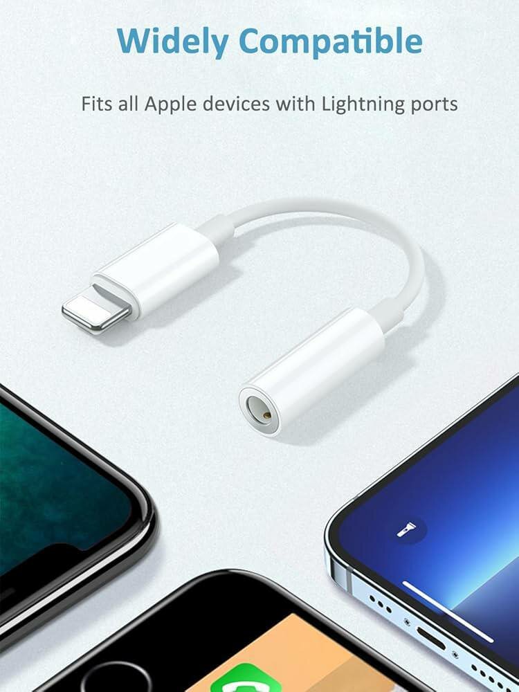 Kakusiga переходник Lightning – AUX 3.5 мм, аудио адаптер для iPhone — фото 1