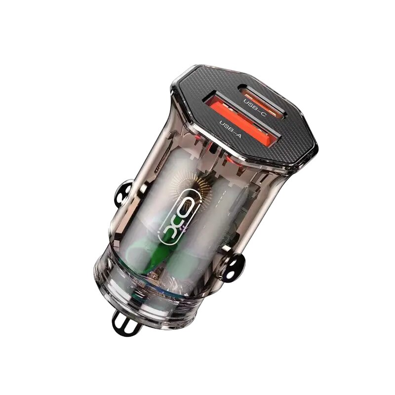 Автомобильное зарядное устройство XO CC50, быстрая зарядка Quick Charge 3.0, 2xUSB, коричневый, универсальное
