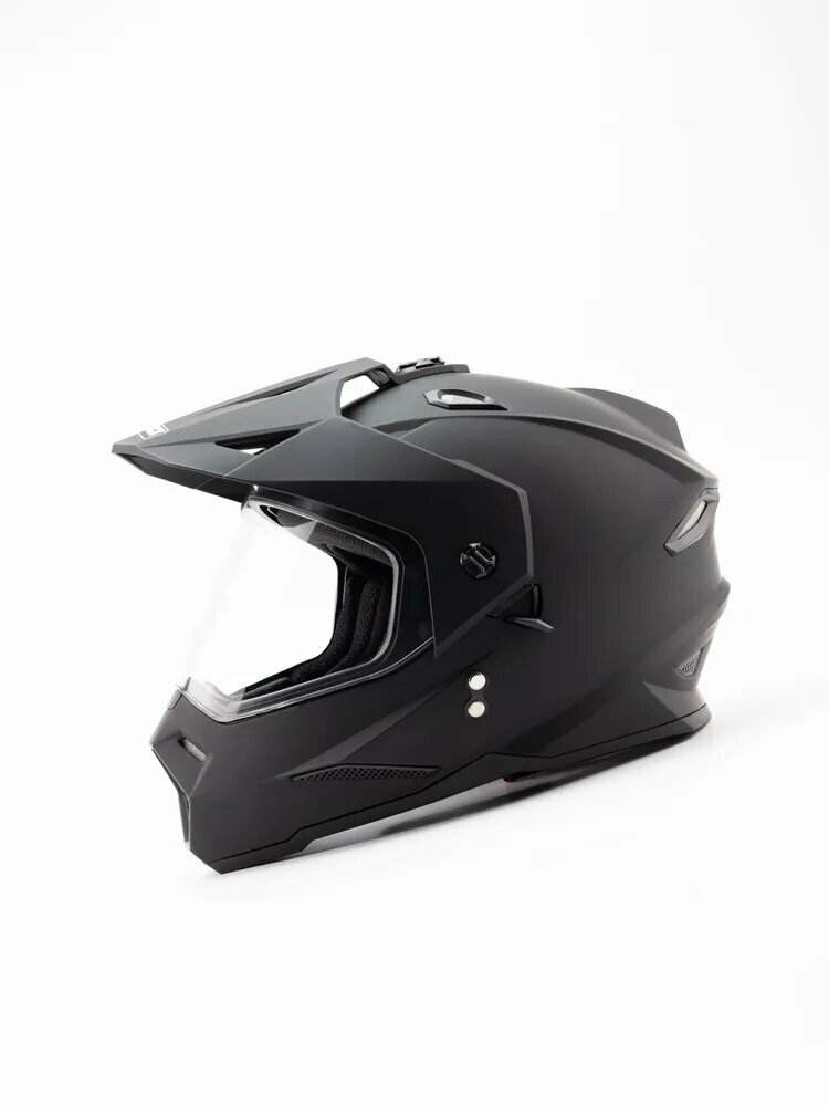 Шлем MOTARD SHOCK M3 MATT BLACK, для мотоцикла, квадроцикла, питбайка, мопеда, скутера, снегохода, S