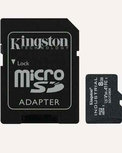 Изображение товара Промышленная карта памяти MicroSDHC 8Gb Kingston SDCIT2/8GB class10 UHS-I industrial с адаптером
