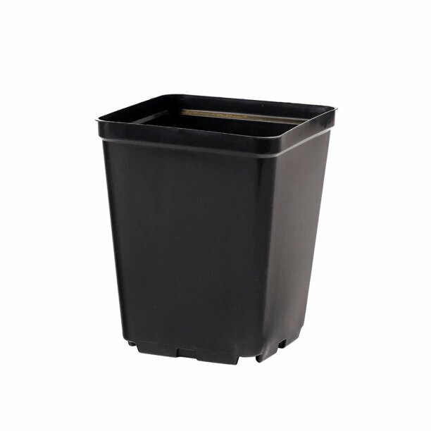 Горшок пластиковый технологический черный 125х125х155 см 21 л