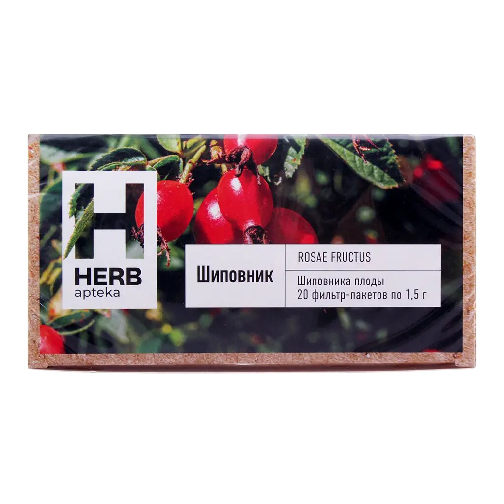 Herb apteka Фиточай Шиповник плоды 1,5 г фильтр-пакеты 20 шт