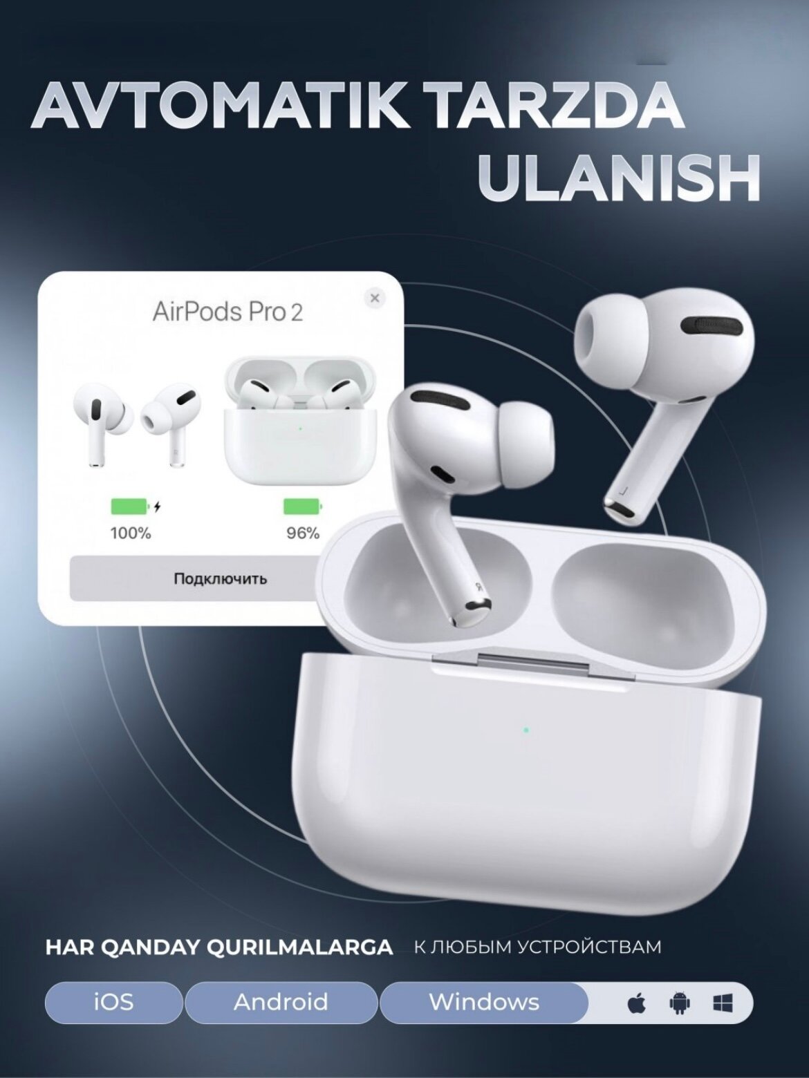 AirPods Pro 2 Беспроводные наушники Американское качество, проверенное временем)