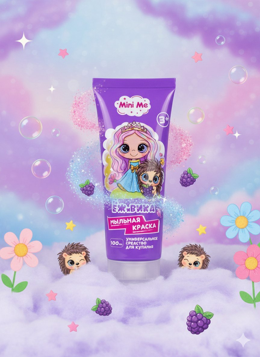 Мыльная краска ЕЖ И вика, универсальное средство для купания