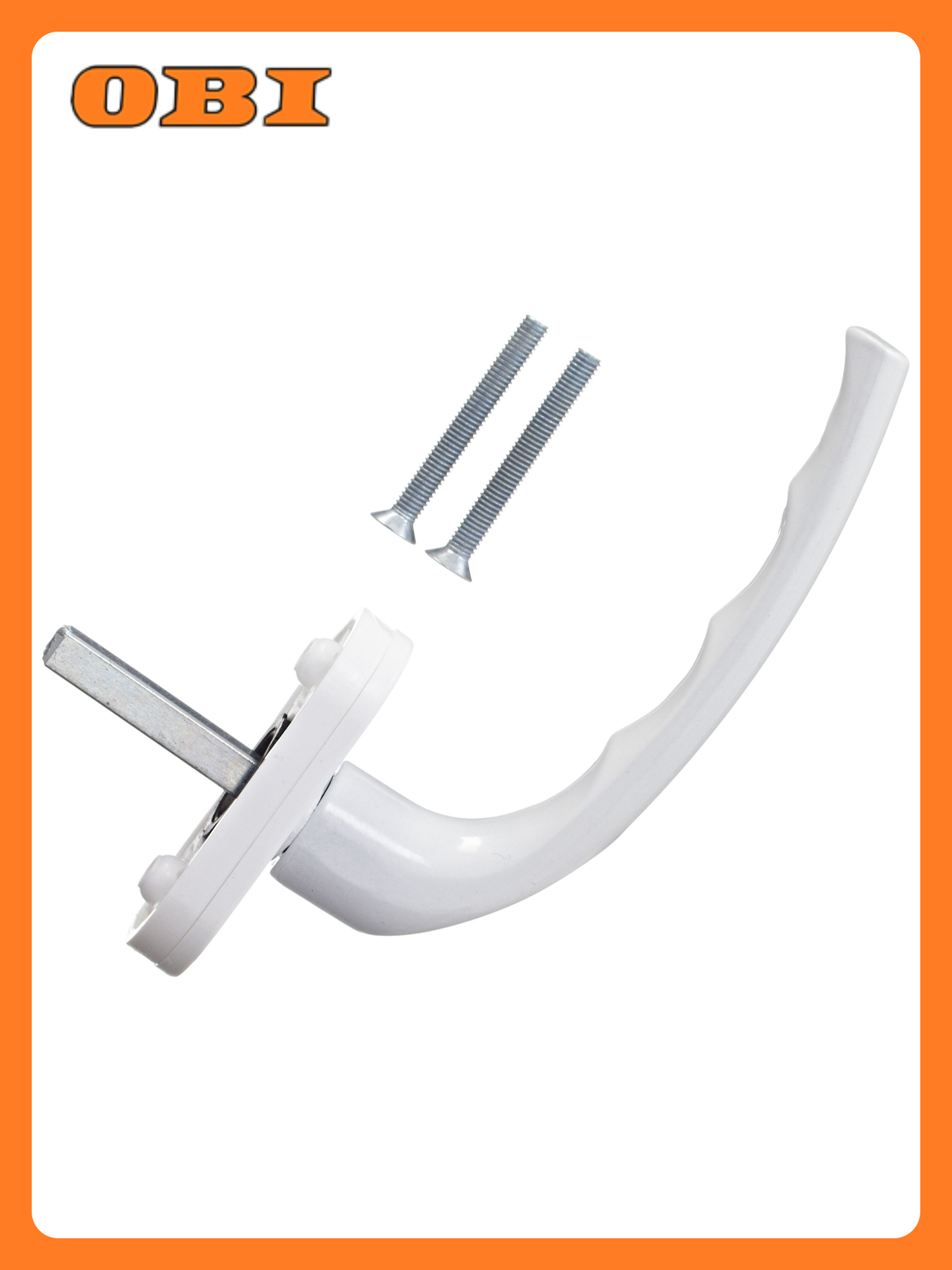 Алюминиевая ручка для ПВХ окон Левша Комфорт белая У1-2329. Б