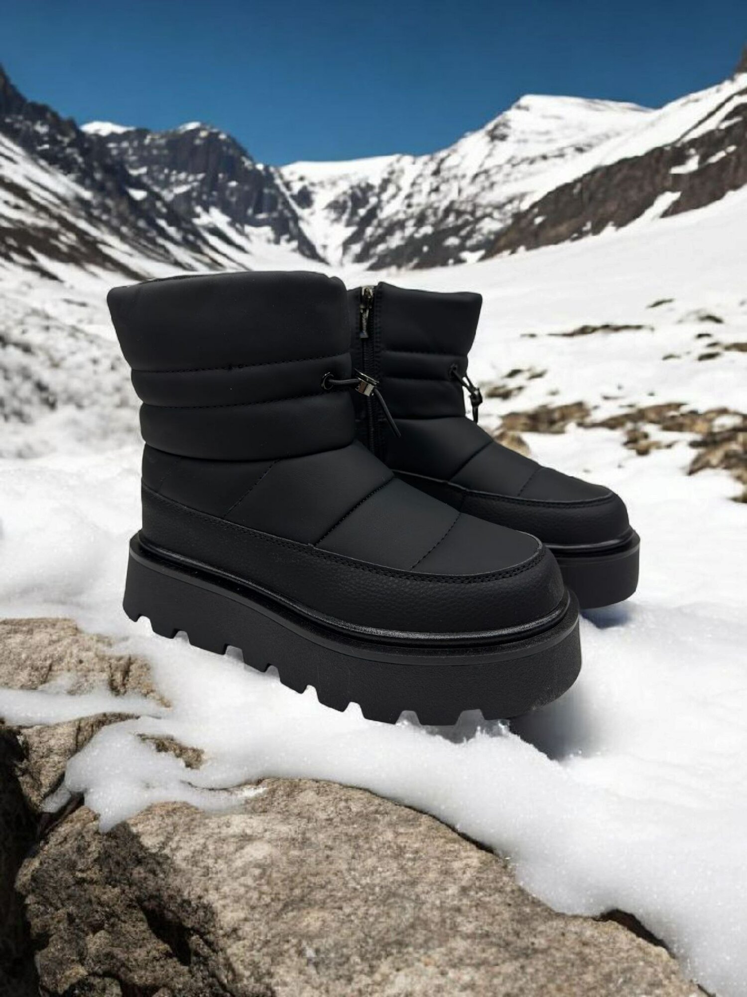 Дутики , размер 32, черный — фото 1