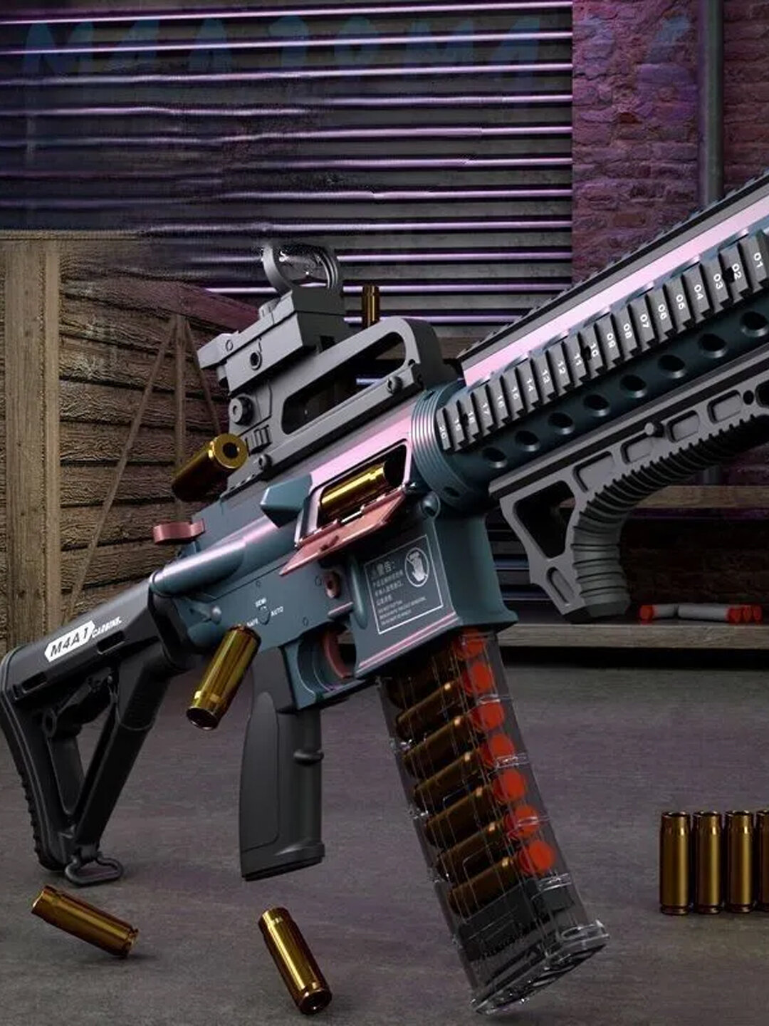 Игрушечный автомат M4A1 c вылетающими гильзами — фото 1