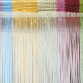 Нитяная штора Vershtor кисея радуга вертикальная 3х2.85м голуб-оливк-борд-оранж-фиолет-розов-беж большая плотность арт. A19-104