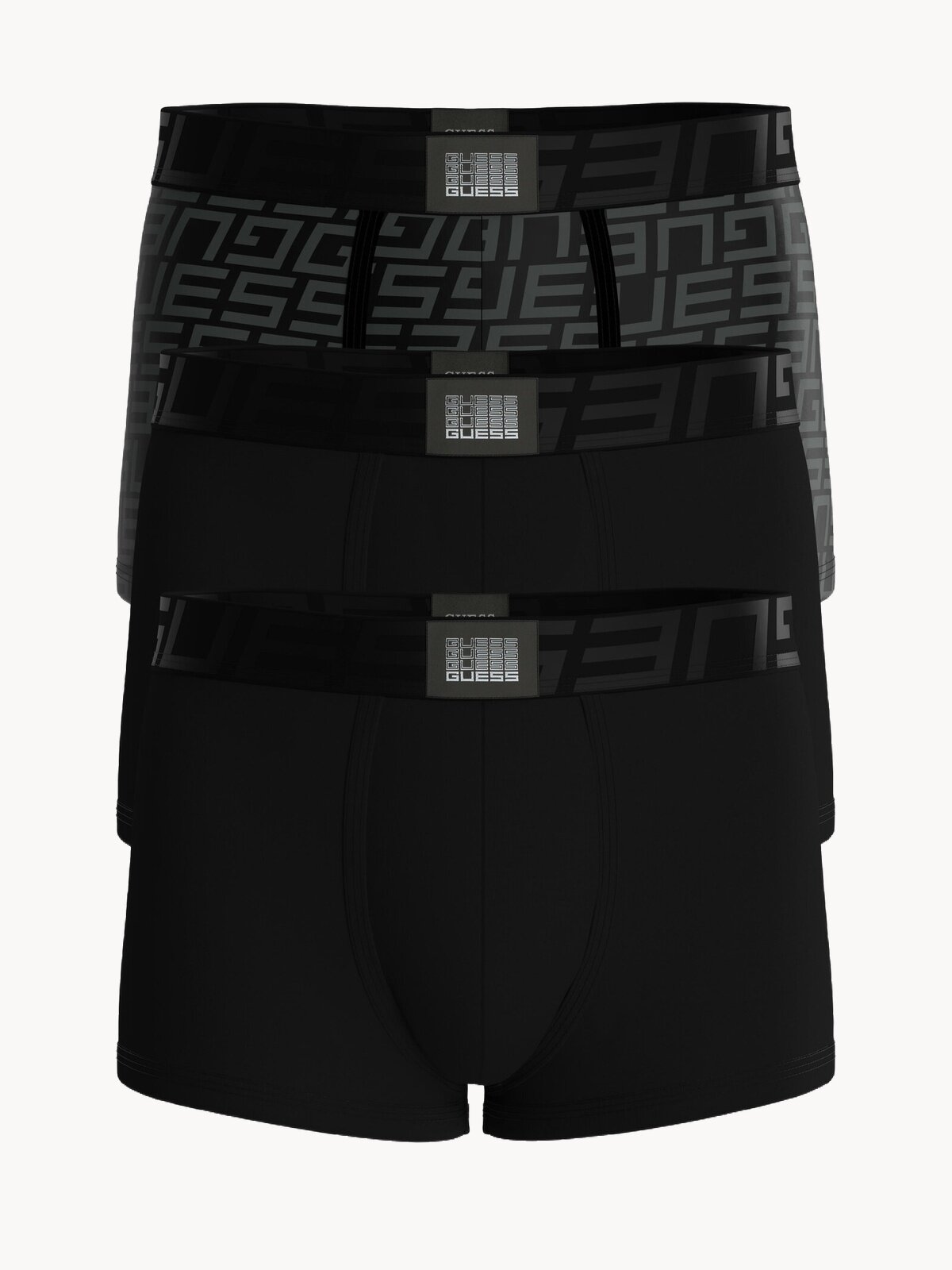 Трусы GUESS, комплект из 3 шт., размер L, черный