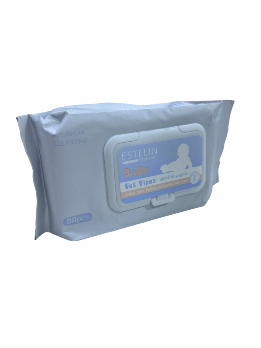 Детские влажные салфетки Estelin Baby Wet Wipes Blue — 80 шт