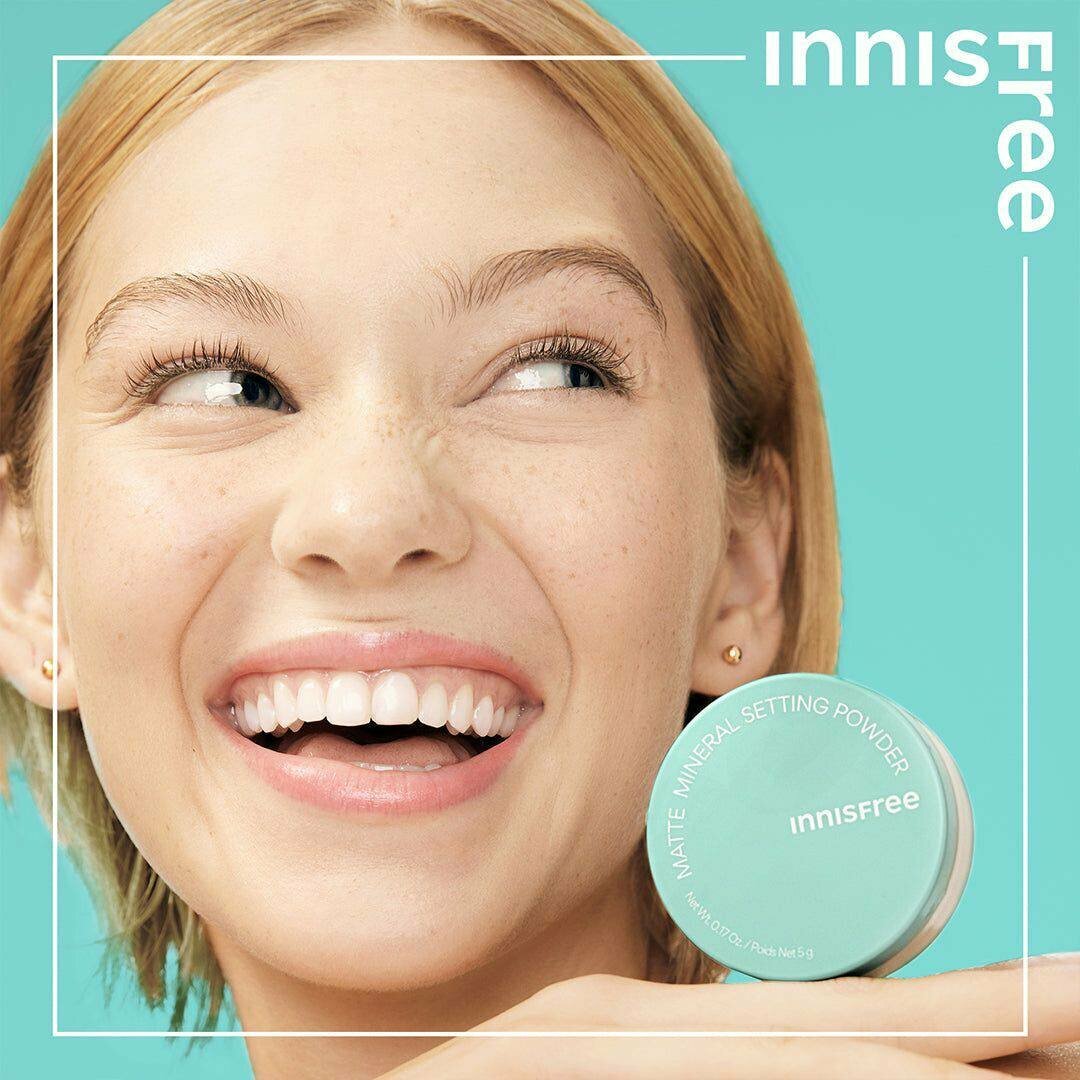 Innisfree No-Sebum Mineral Powder — матирующая минеральная пудра для идеальной кожи без блеска