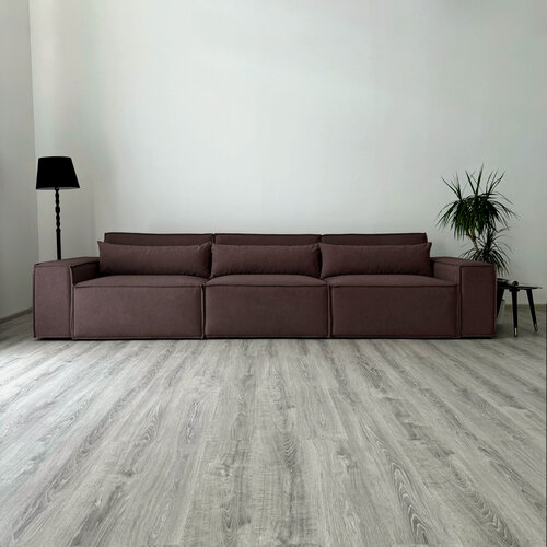 Изображение товара Чехол на диван-кровать Redsofa Пикассо прямой 360 см темно-коричневый Teddi.