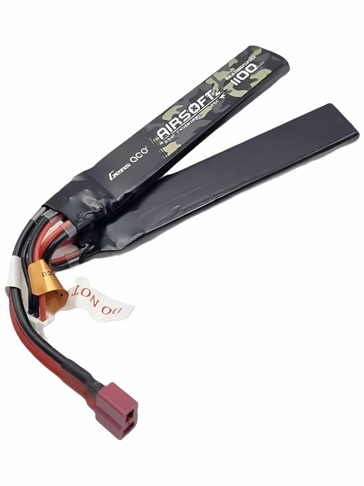 Аккум 7.4V 1100mAh 25C CQB Li-Po (Gens Ace) Т-разъем