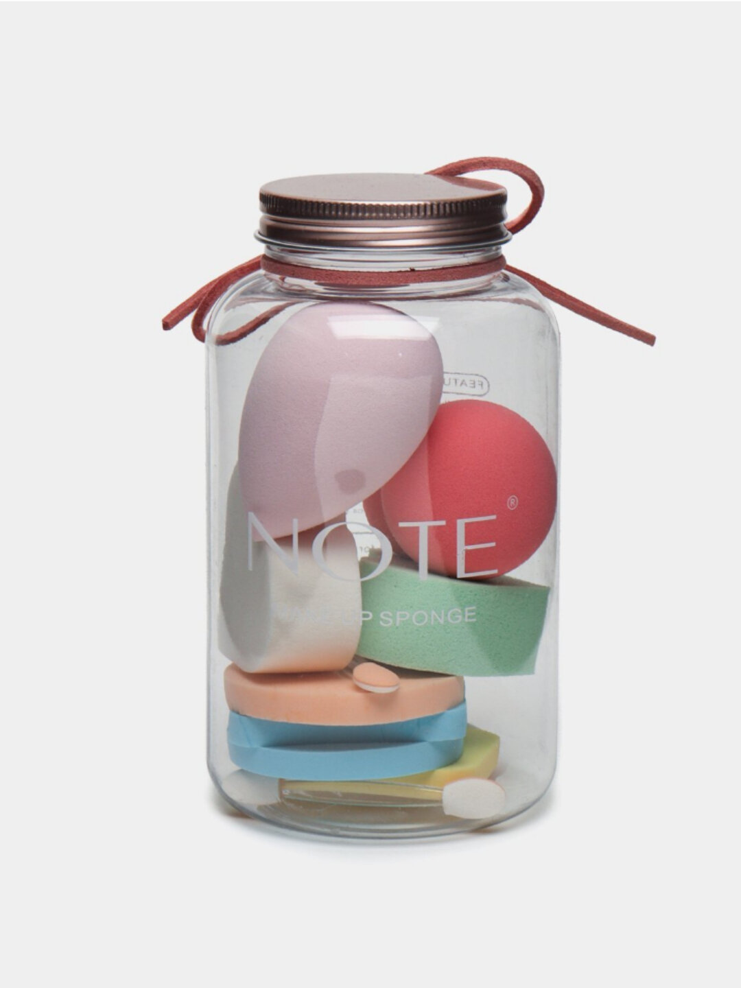 Набор косметических кистей и спонжей для макияжа, 12 штук в банке