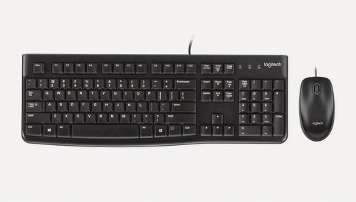 Изображение товара Комбинированная проводная клавиатура и мышь Logitech Combo MK120, английская/русская