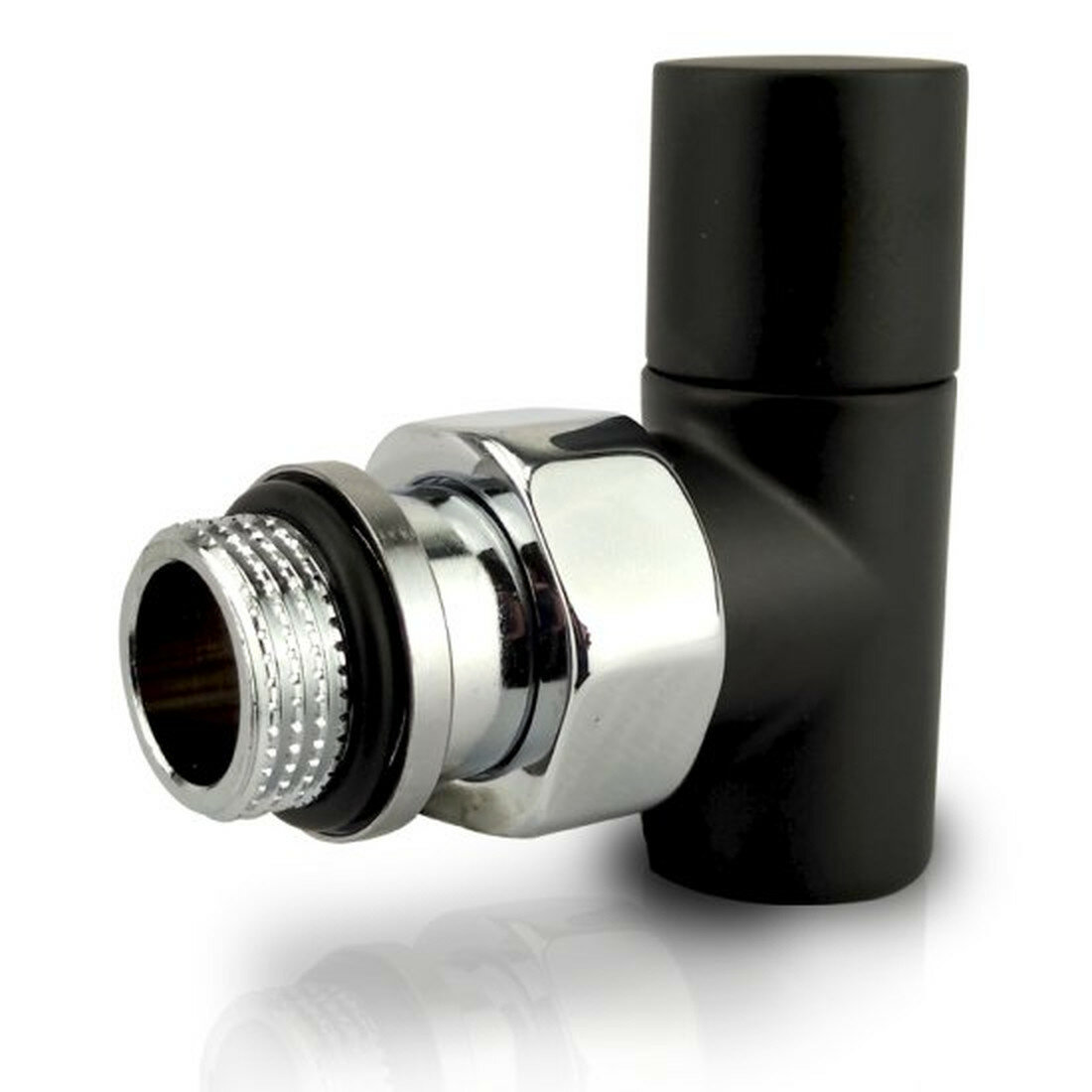 Вентиль SR Rubinetterie угловой серия  Tondera Light   ручной 1 2   цвет черный матовый