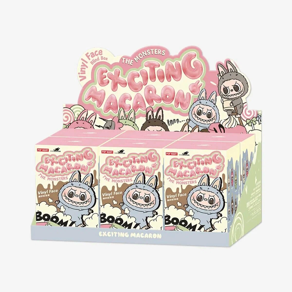 Игрушка-сюрприз Лабубу POP MART LABUBU THE MONSTERS Exciting Macaron Полный сет из 6 Шт, Pop Mart Product