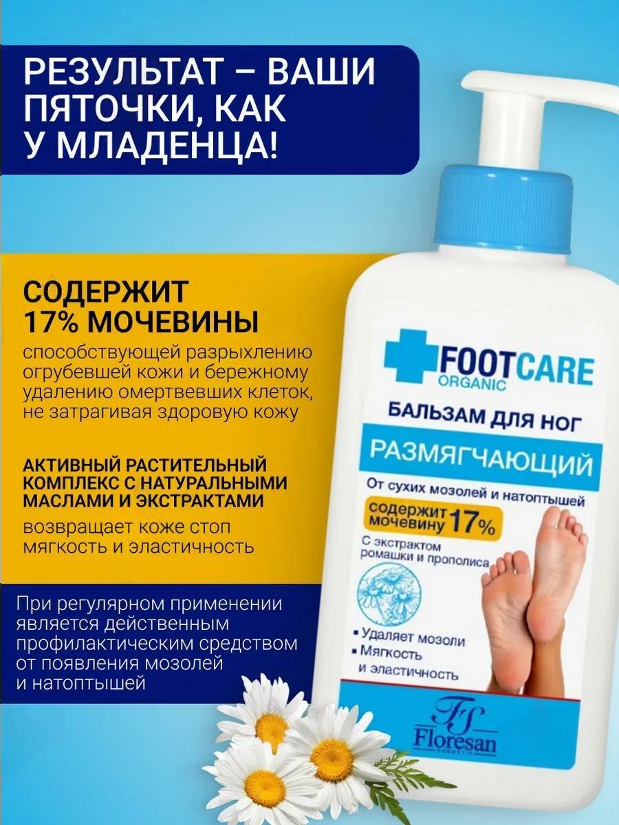 Бальзам для ног Floresan Ф-455А, для размягчения мозолей, 250мл — фото 1