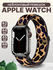 Ремешок для Apple Watch 42 мм 44 мм 45 мм леопардовый тканевый не...
