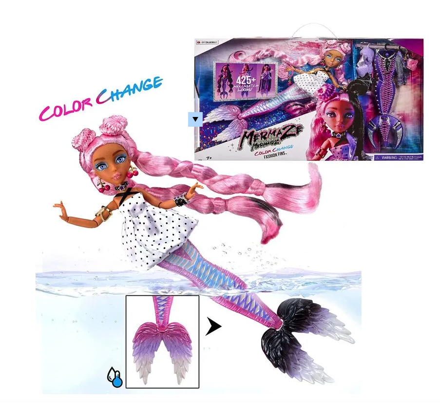 Кукла Русалка Мора меняет цвет Mermaze Morra Fashion Fins 585206