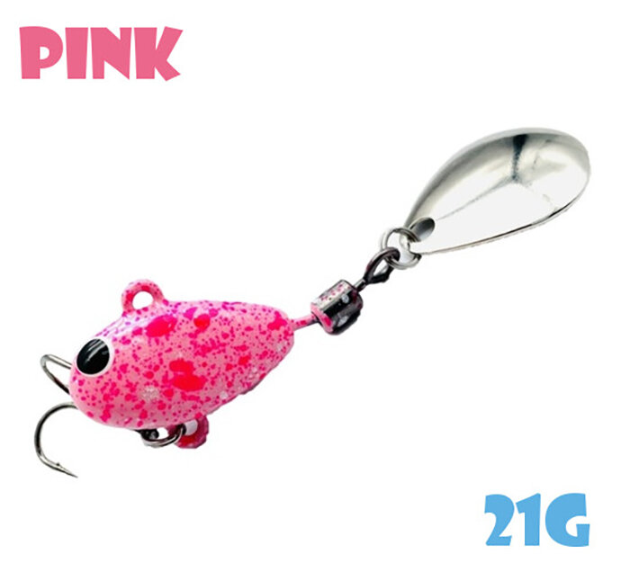 Блесна Тейл-Спиннер для рыбалки Uf-Studio Hurricane 21g #Pink