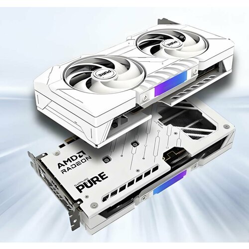 Видеокарта Sapphire AMD RX9060XT 8GB Pulse двухкулерная PCI-Express 50 x16 2x HDMI 1х DP 21a черный стандарт 59500₽